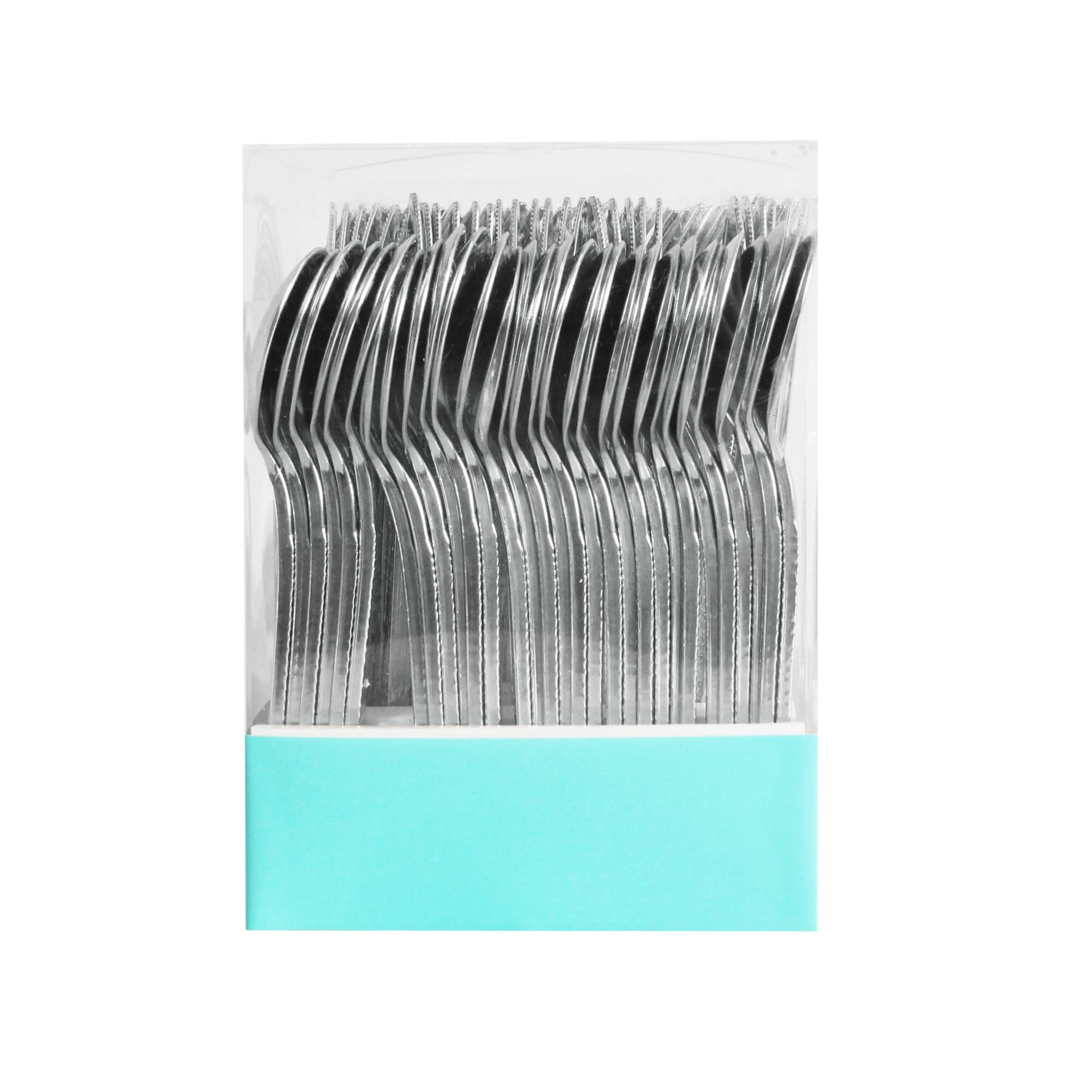 Silver Hammered Plastic Cutlery Set by Celebrate It™, 120ct.